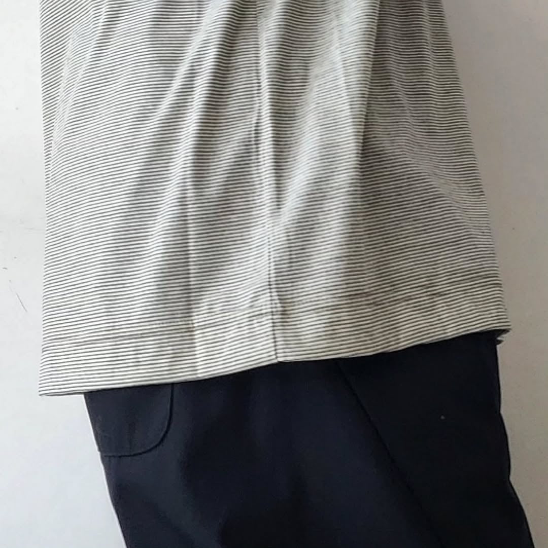 KANEMASA PHIL / 36G Wool Stripe S/S Tee