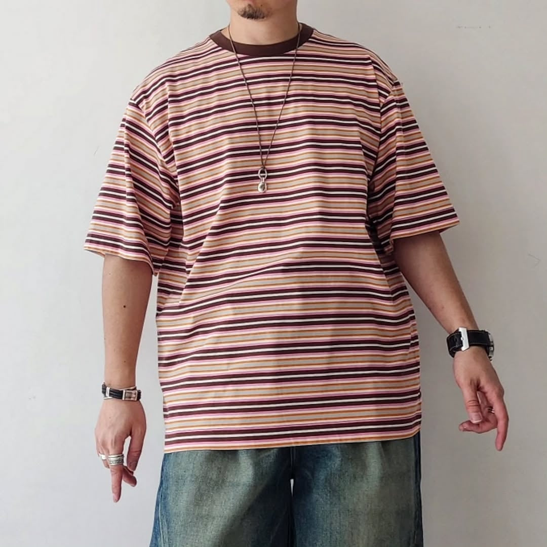 KANEMASA PHIL / 36G Multi Border S/S Tee