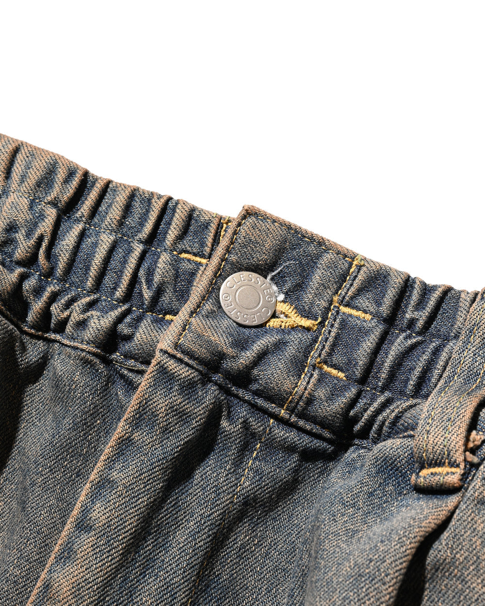 CLESSTE / Vintage Dyed Selvedge Denim Massive Twisted Pants (Vintage Brown)