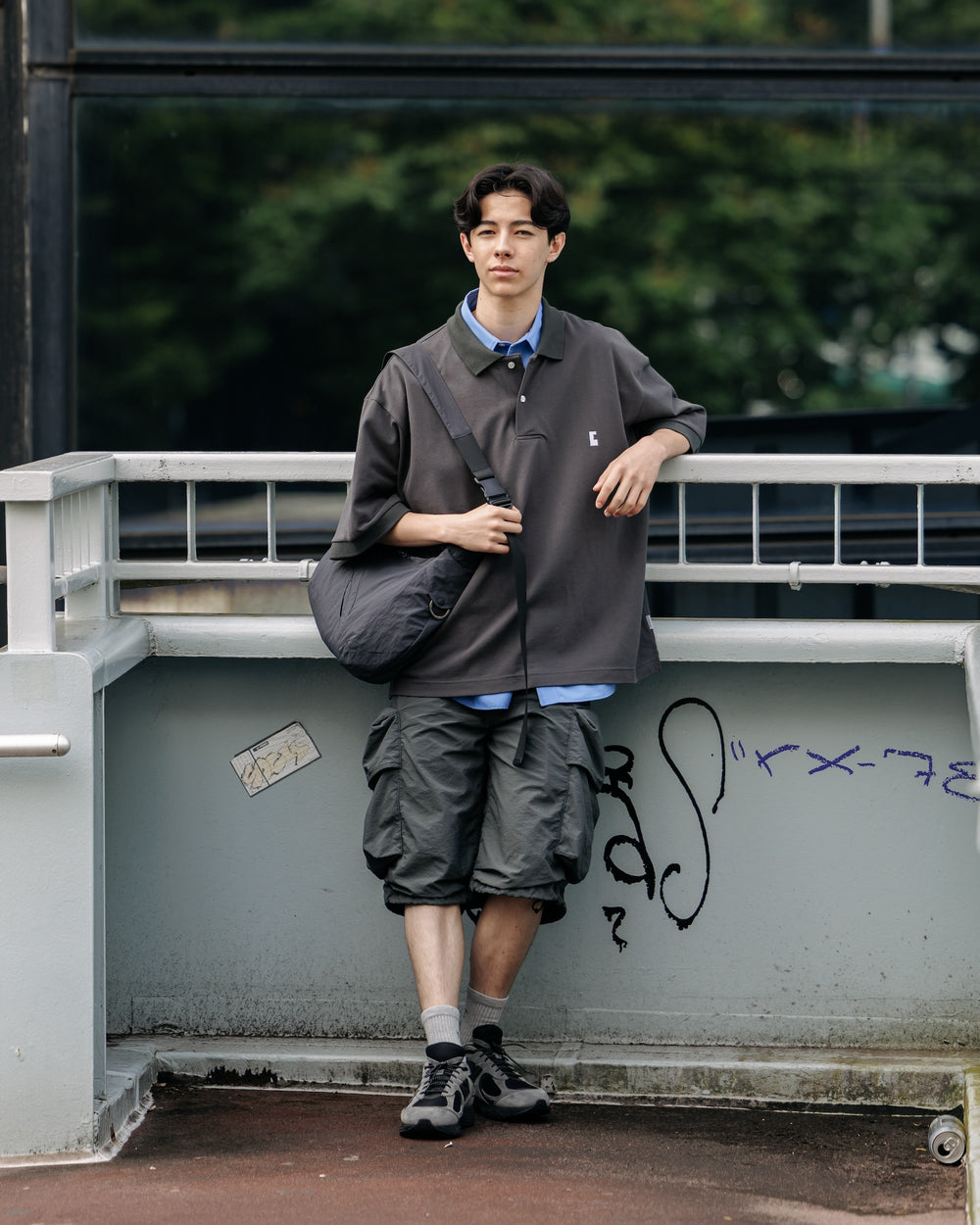 CLESSTE / Vintage Washed City Military Half Pants 002 (Faded Black)