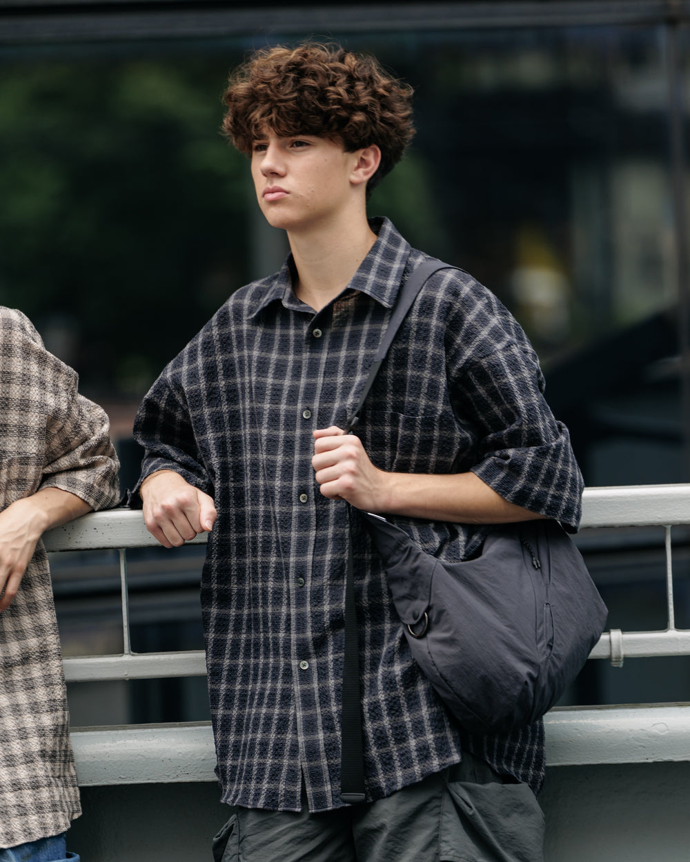 CLESSTE / Plaid Sucker Classic City S/S Shirt (Black)