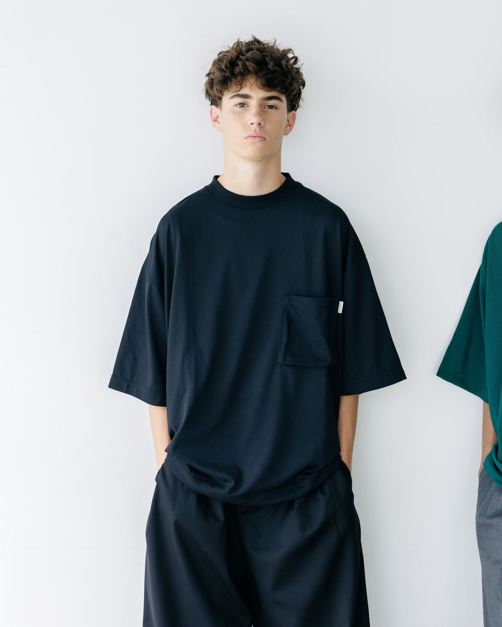 CLESSTE / 3D Pocket Massive T-Shirt With Drawstrings (Black)