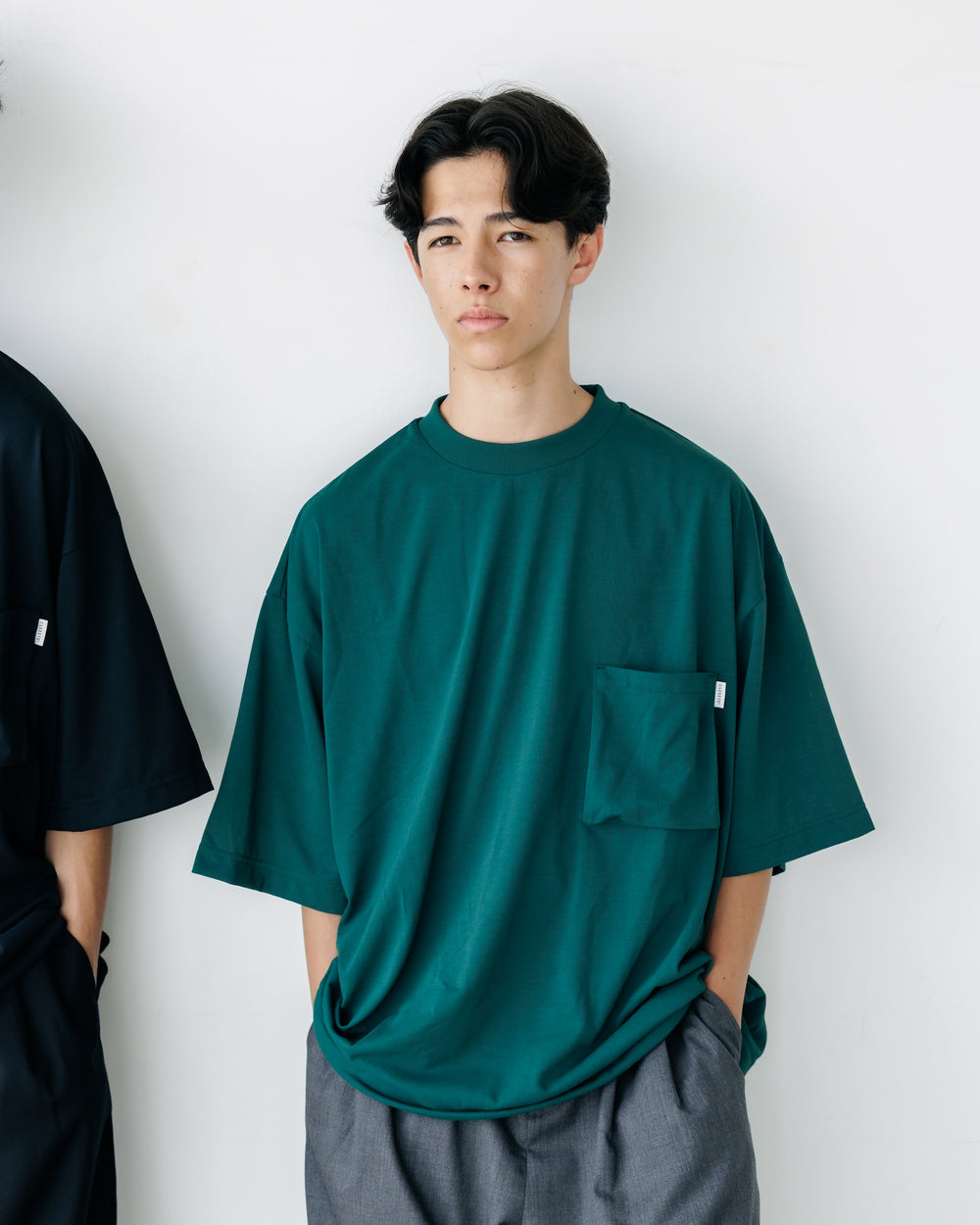 CLESSTE / 3D Pocket Massive T-Shirt With Drawstrings (Green)