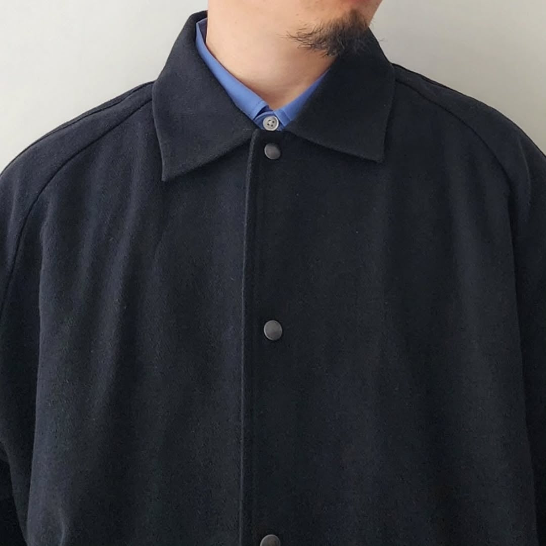 MERELY MADE / Black Merely Dobby Cotton Raglan Cape Shirts