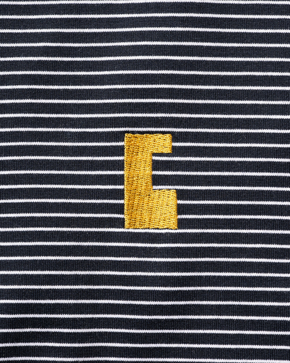 CLESSTE / 'C' Striped Massive T-Shirt With Drawstrings (Navy x White)