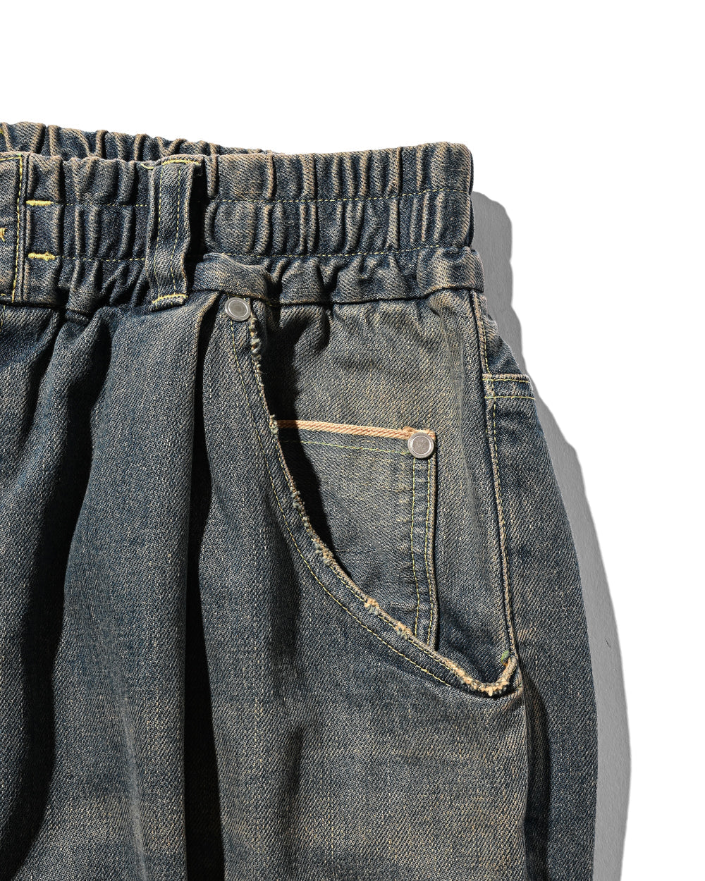 CLESSTE / Vintage Dyed Selvedge Denim Wide Pants (Vintage Brown)