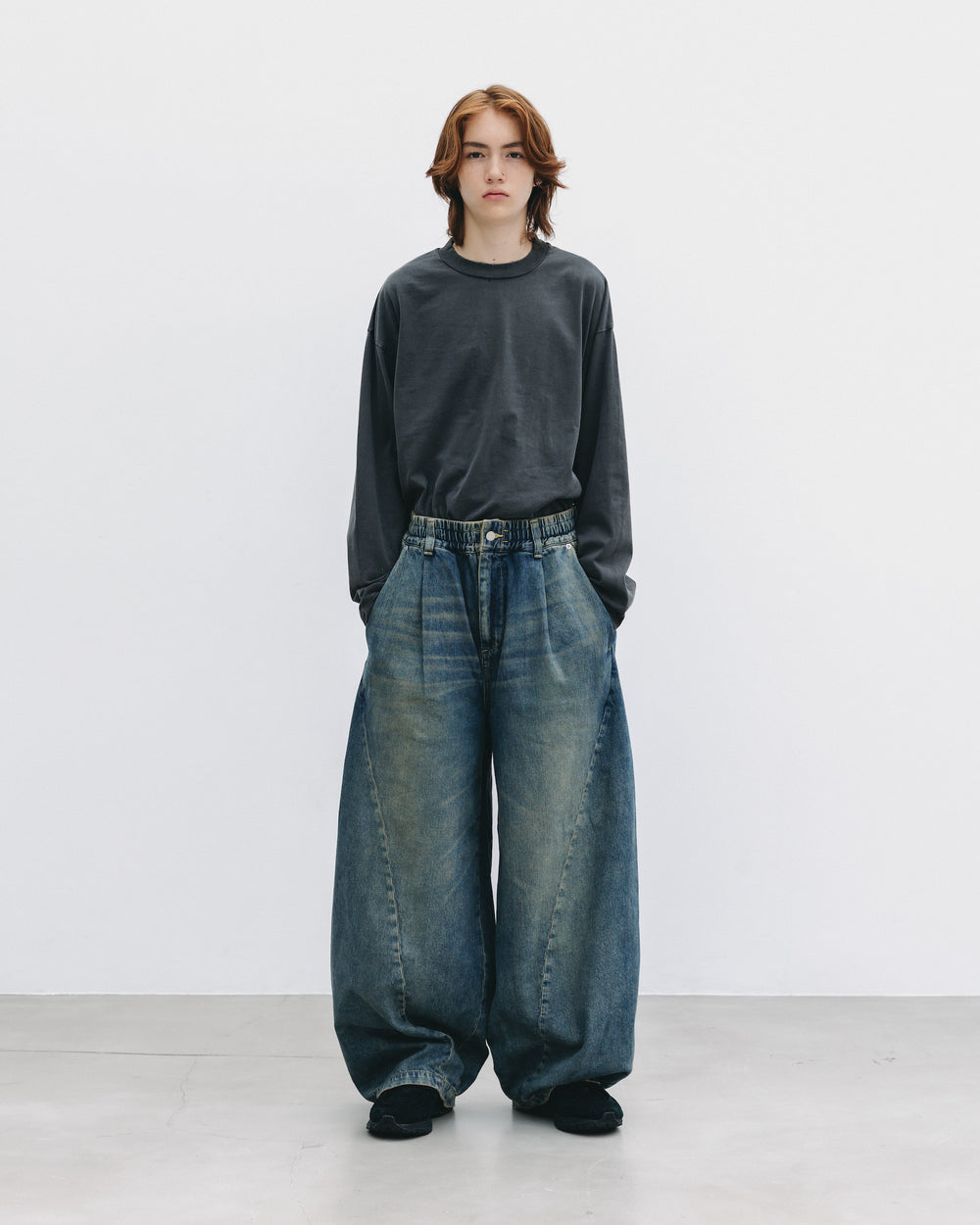 CLESSTE / Vintage Dyed Selvedge Denim Massive Twisted Pants (Vintage Indigo)