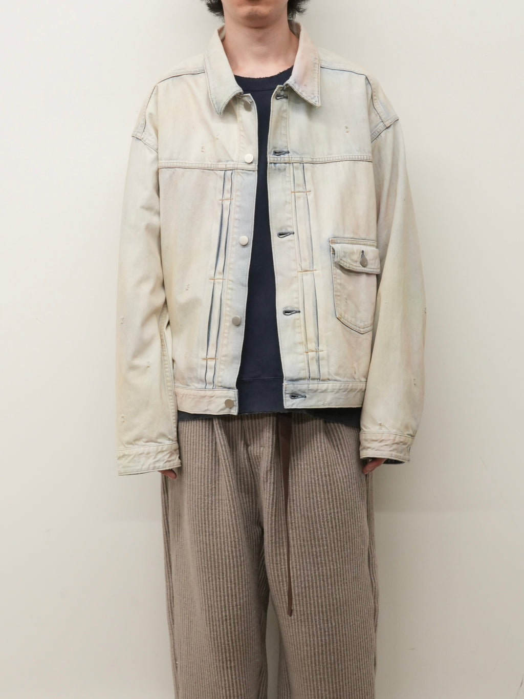 ANCELLM / Layering Color Denim Jacket (Indigo)