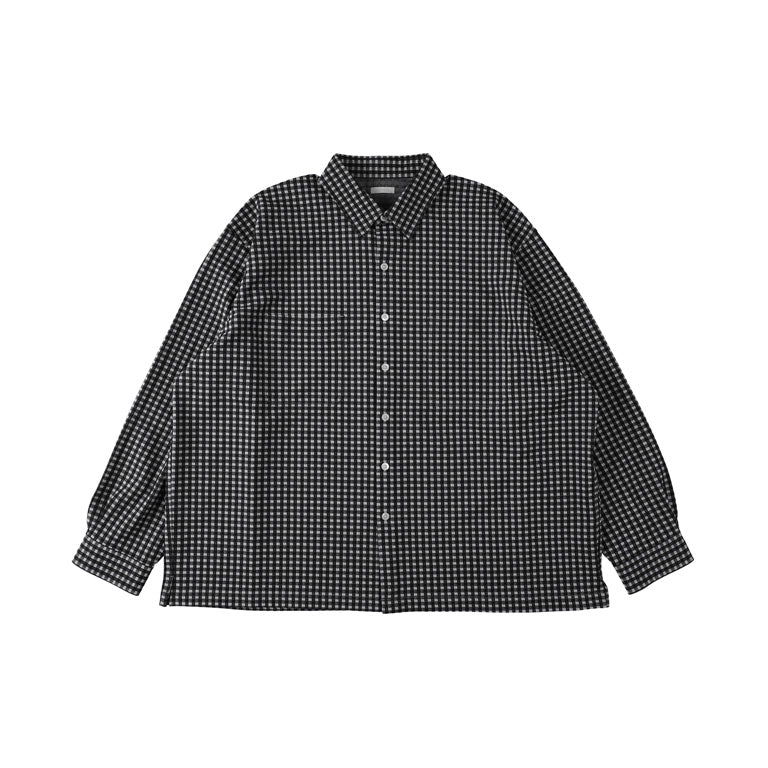 KANEMASA PHIL / 36G Wool Check Balise Shirt (Black White)