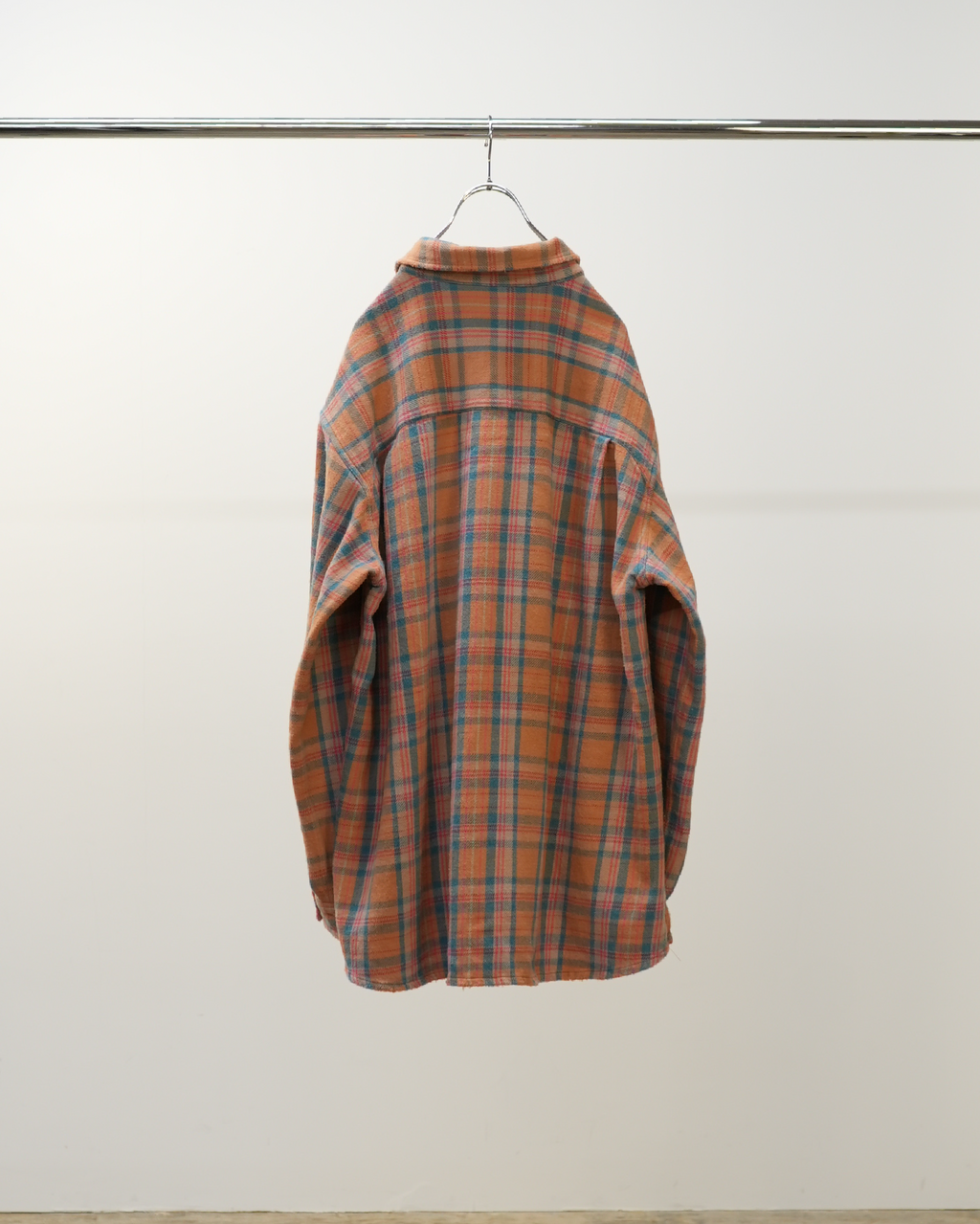 ANCELLM / Nel Check Over Work Shirt (Camel)