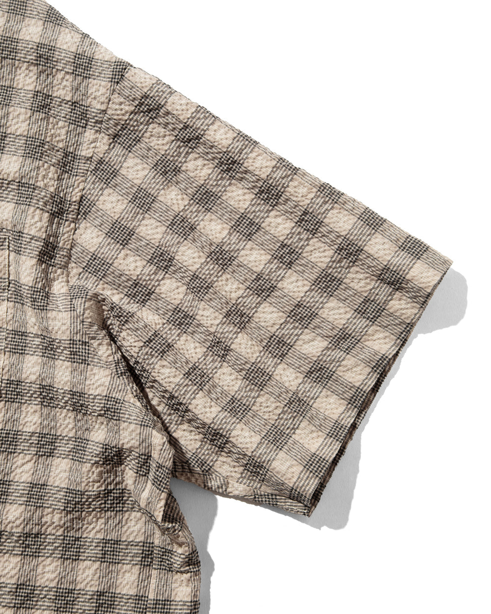 CLESSTE / Plaid Sucker Classic City S/S Shirt (Beige)