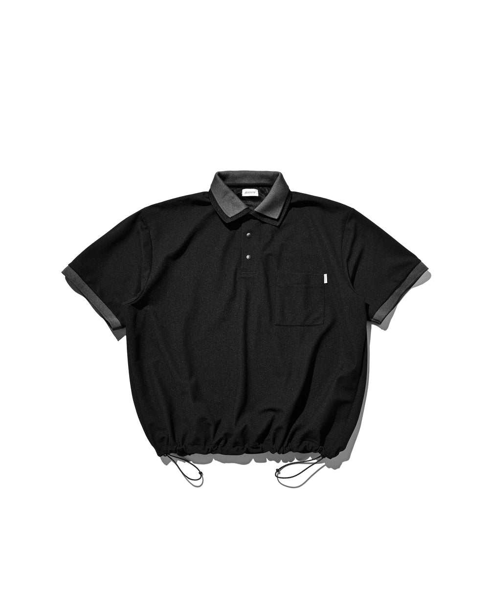 CLESSTE / Active City S/S Double Collar Polo Shirt (Black x Gray)