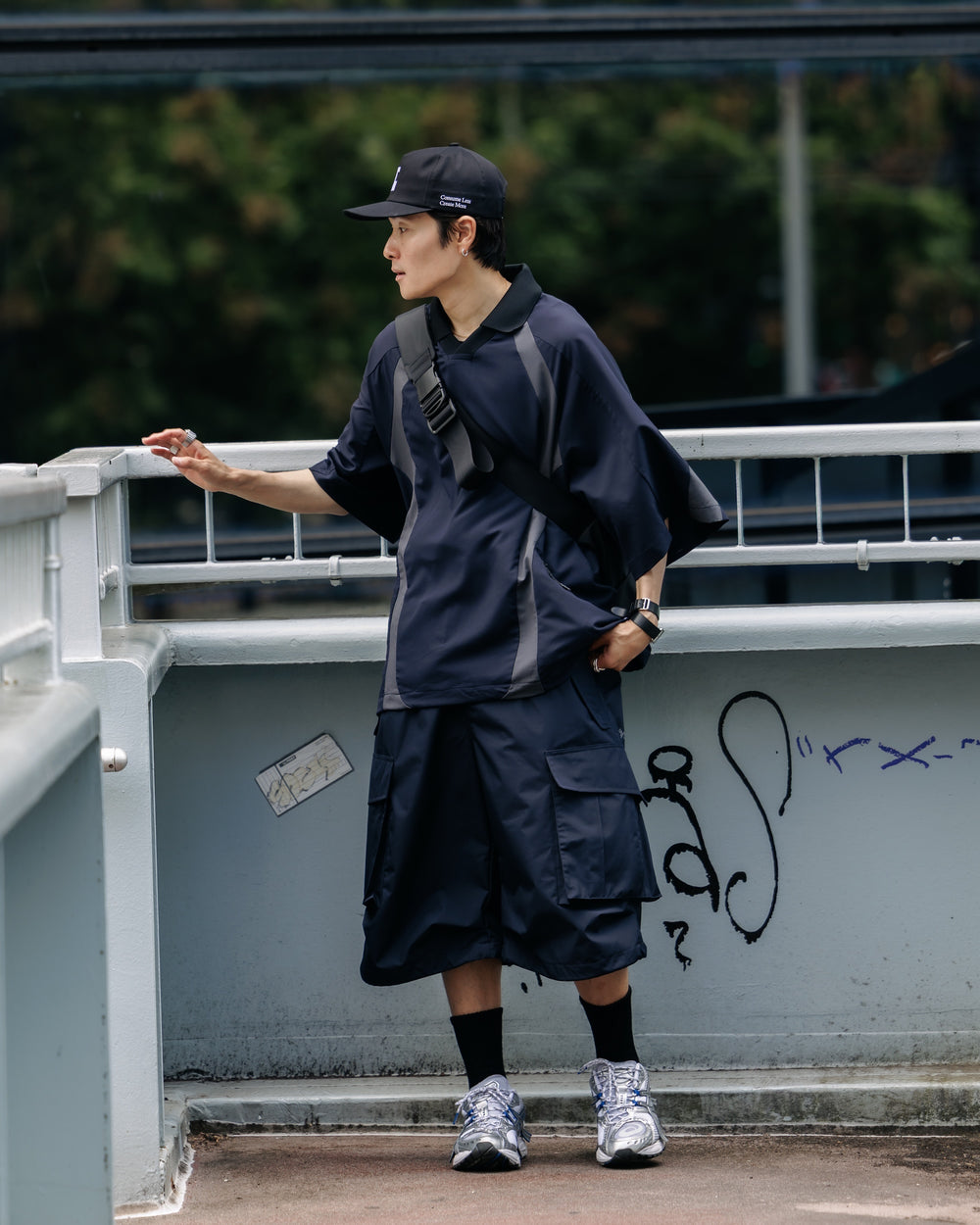 CLESSTE / DotAir® Active City Game Shirt (Navy x Gray)