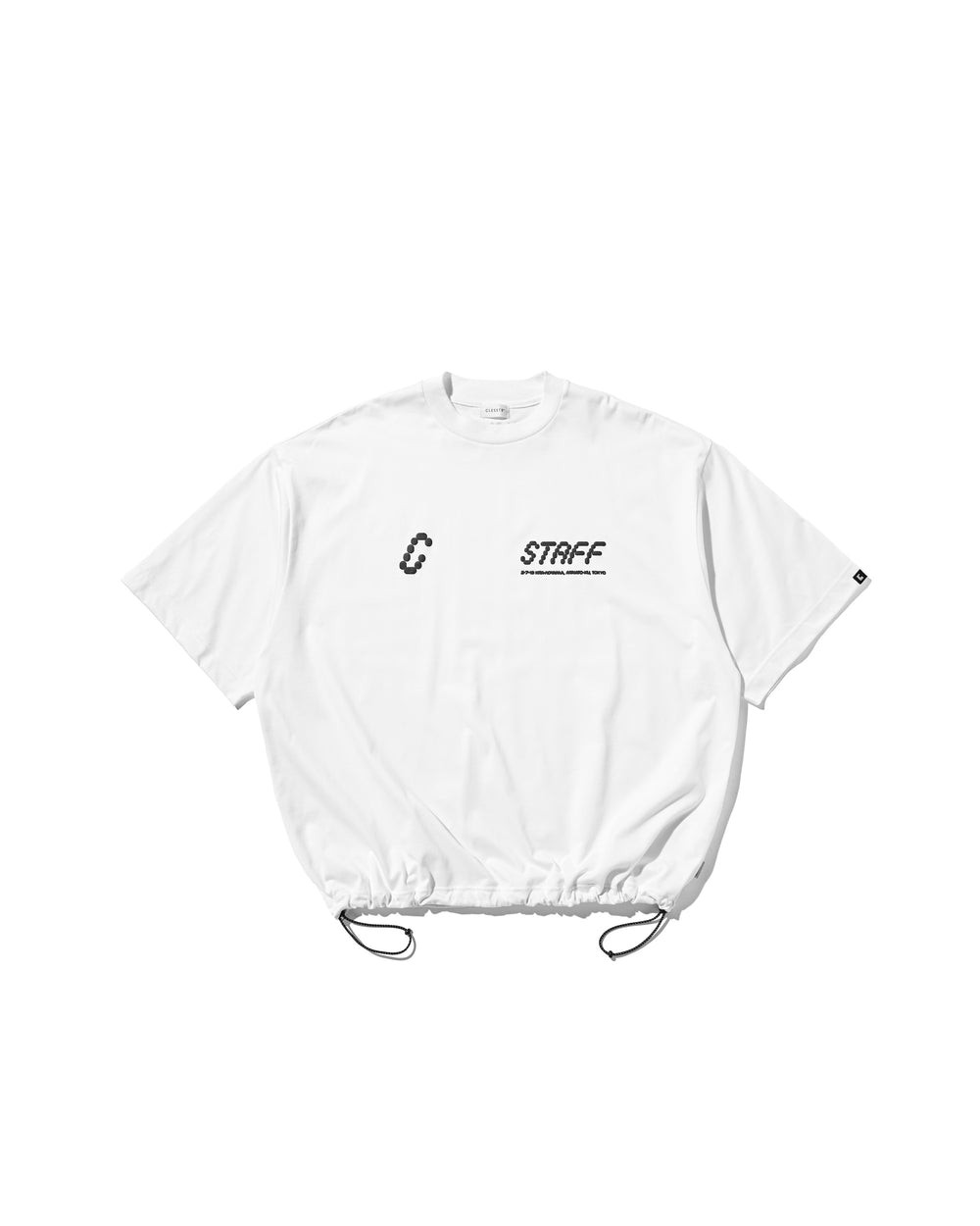 CLESSTE / Staff T-Shirt With Drawstrings (White)