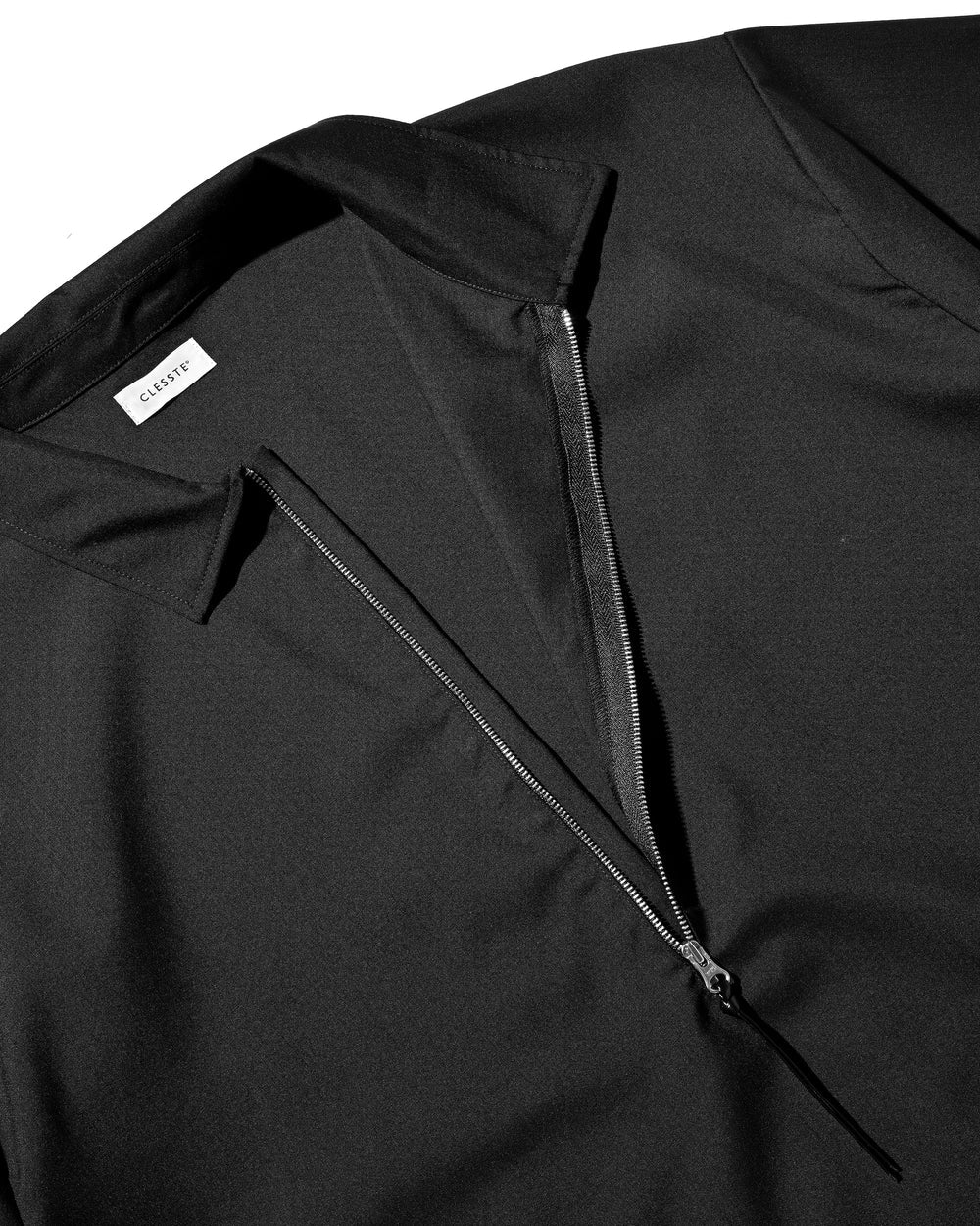 CLESSTE / Tropical Wool City S/S Half Zip Shirt (Black)