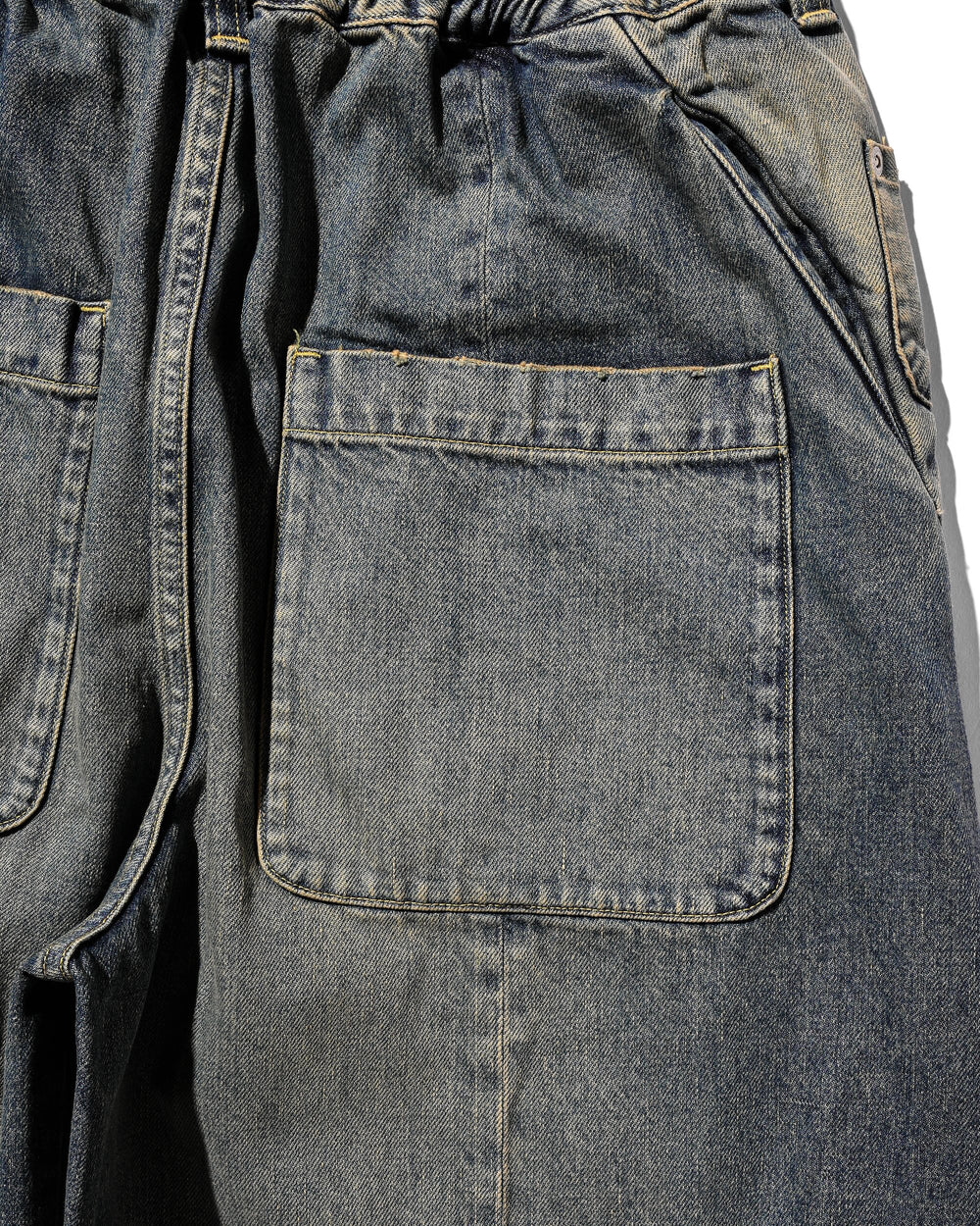 CLESSTE / Vintage Dyed Selvedge Denim Massive Twisted Pants (Vintage Indigo)