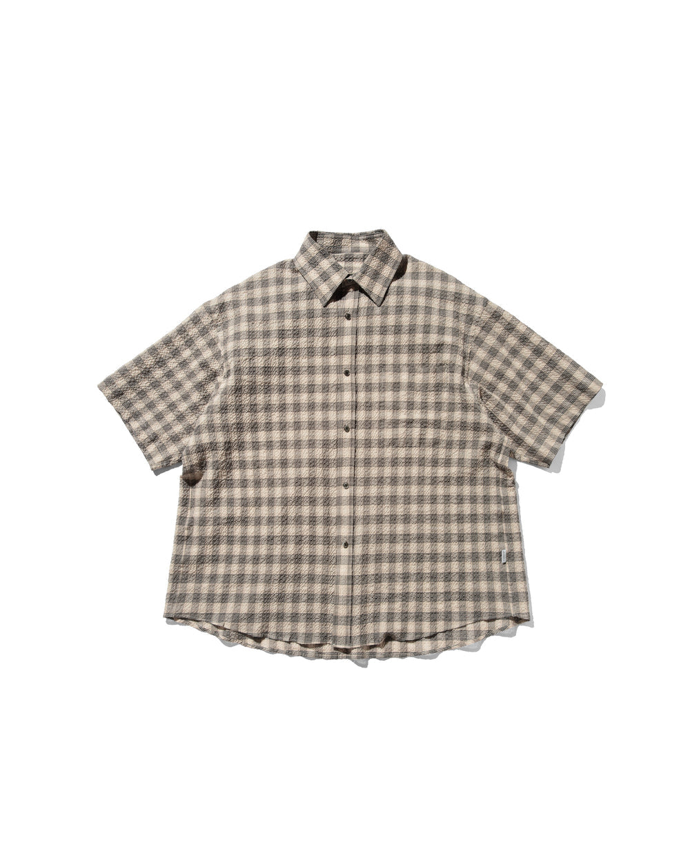 CLESSTE / Plaid Sucker Classic City S/S Shirt (Beige)