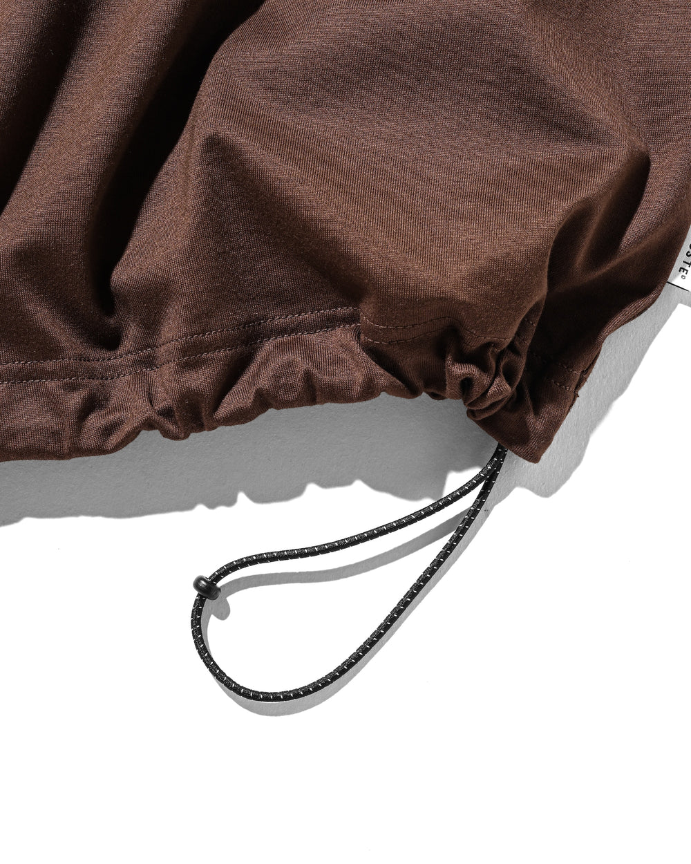 CLESSTE / Bubble Logo Print Massive T-Shirt With Drawstrings (Brown)