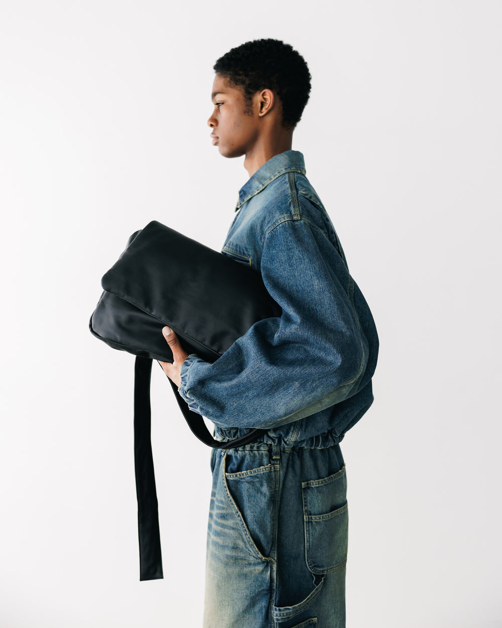 CLESSTE / Leather Padded Flap Holiday Bag