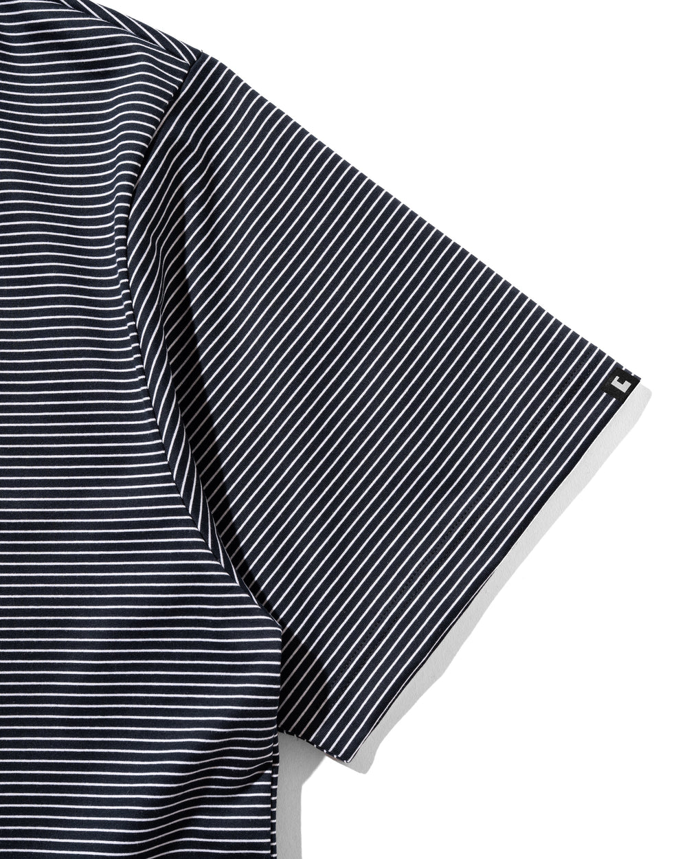 CLESSTE / 'C' Striped Massive T-Shirt With Drawstrings (Navy x White)