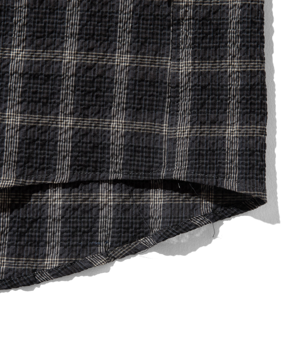 CLESSTE / Plaid Sucker Classic City S/S Shirt (Black)