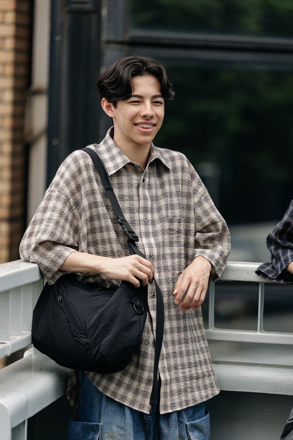 CLESSTE / Plaid Sucker Classic City S/S Shirt (Beige)