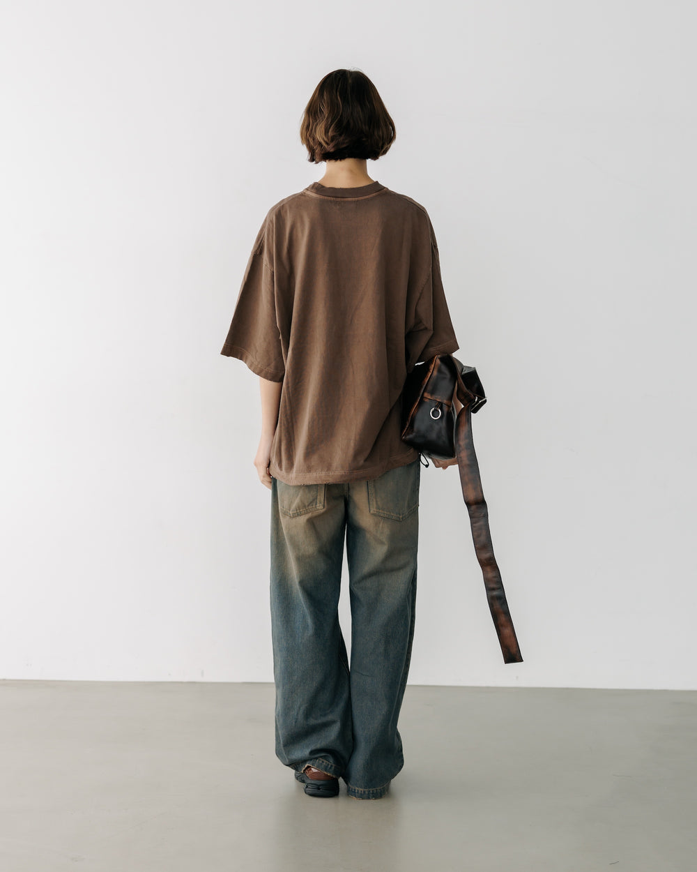 CLESSTE / Vintage Dyed Selvedge Denim Wide Pants (Vintage Brown)