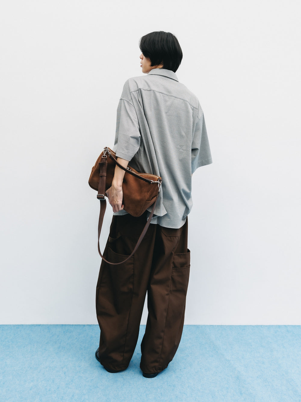 CLESSTE / Mini Grid Check 36G Knit Everyday S/S Shirt (White x Black)