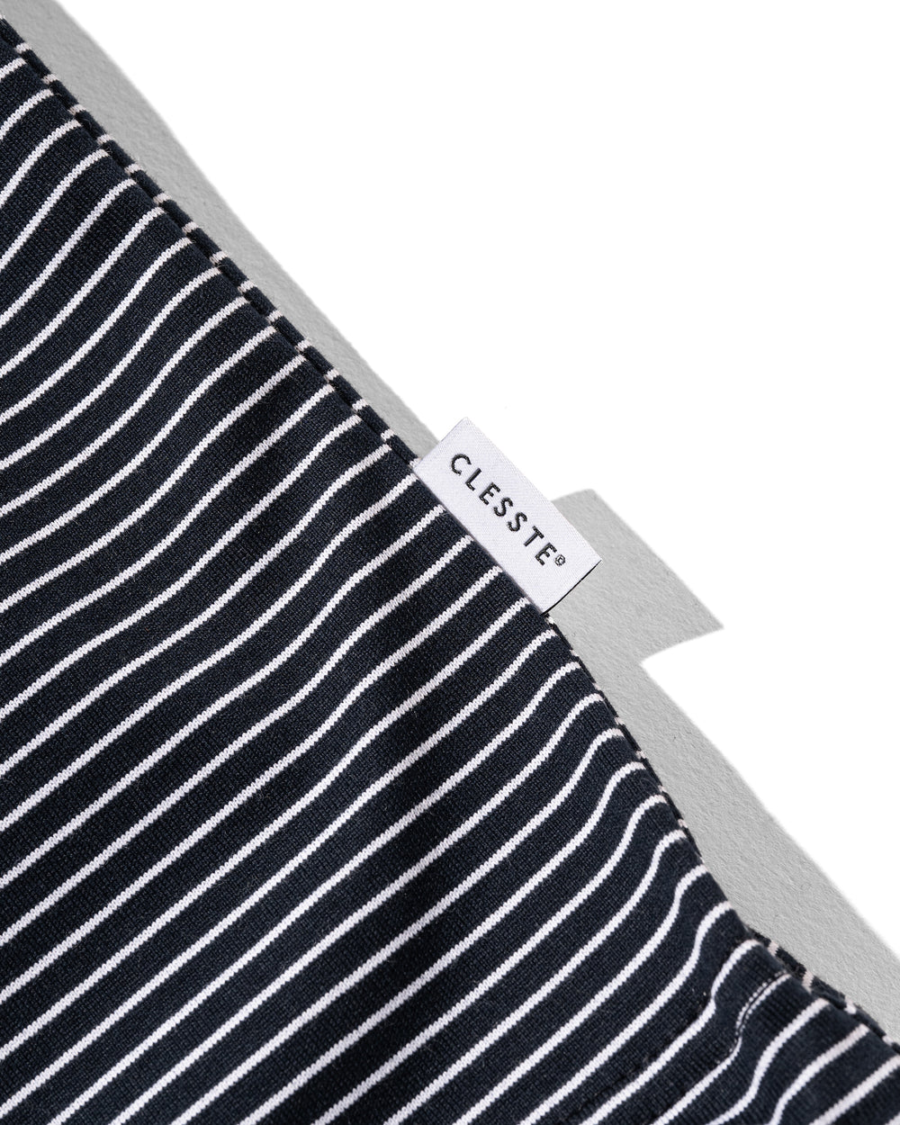 CLESSTE / 'C' Striped Massive T-Shirt With Drawstrings (Navy x White)