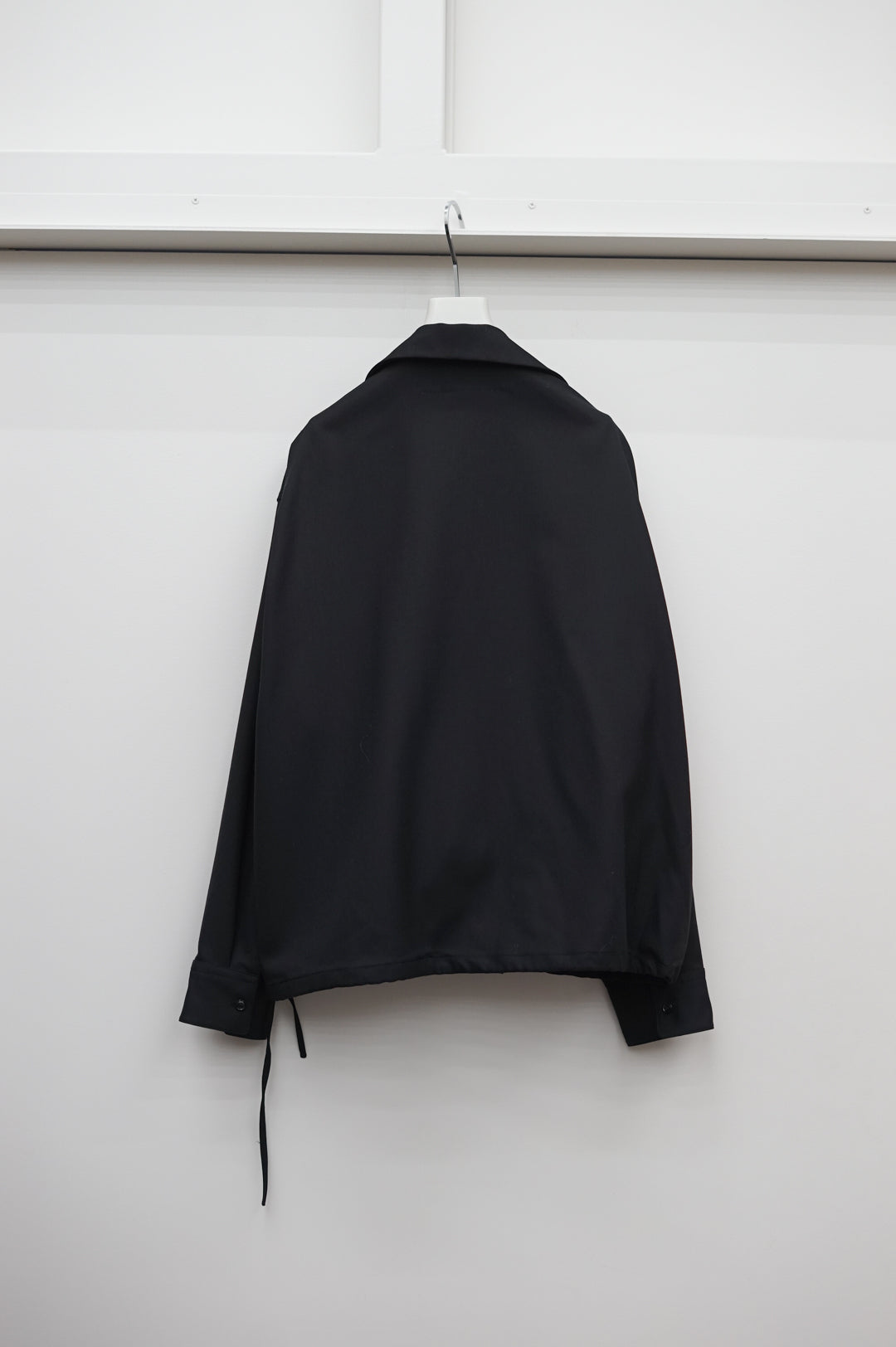 NONNOTTE / Draping Overlap Shirt (Deep Black)