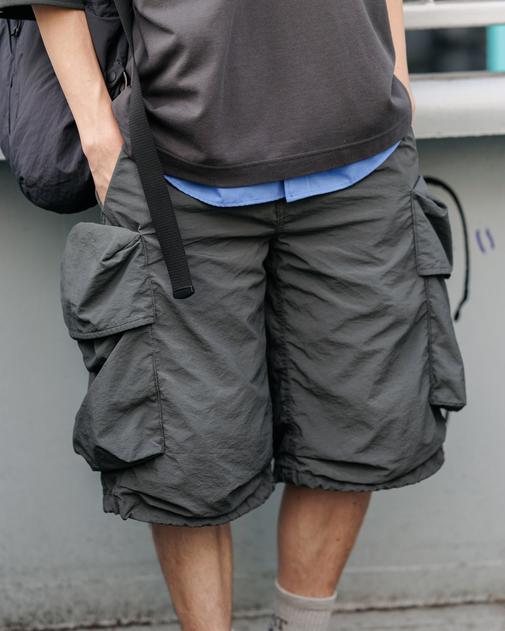 CLESSTE / Vintage Washed City Military Half Pants 002 (Faded Black)