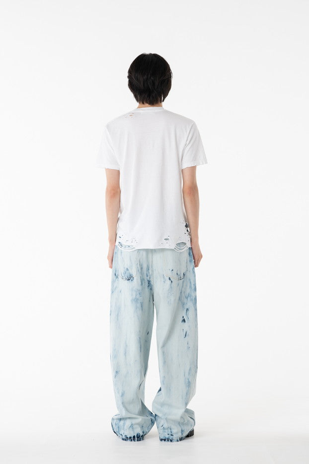 DISCOVERED / Bleach Denim Pants (Indigo)