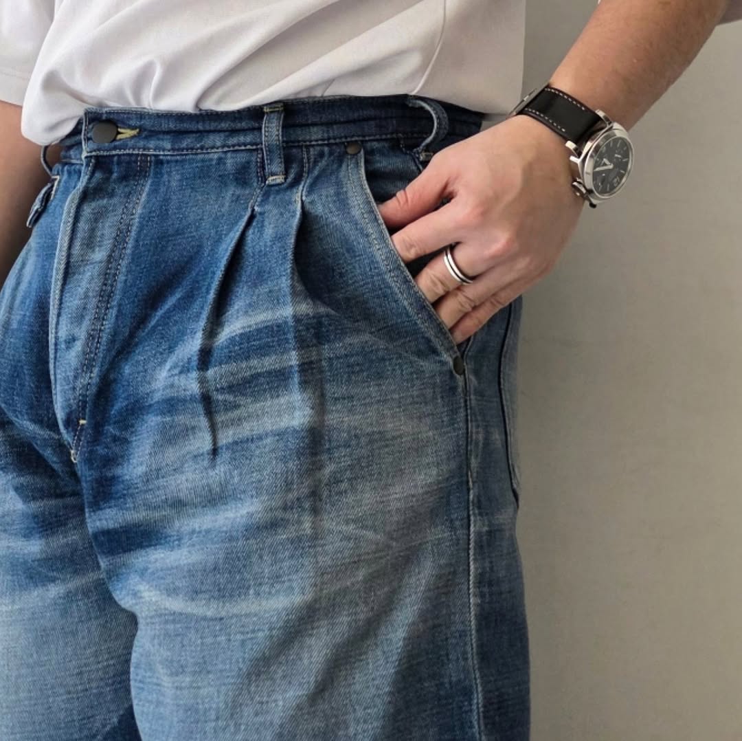 THE JEAN PIERRE / 2 Tuck Denim Trouser