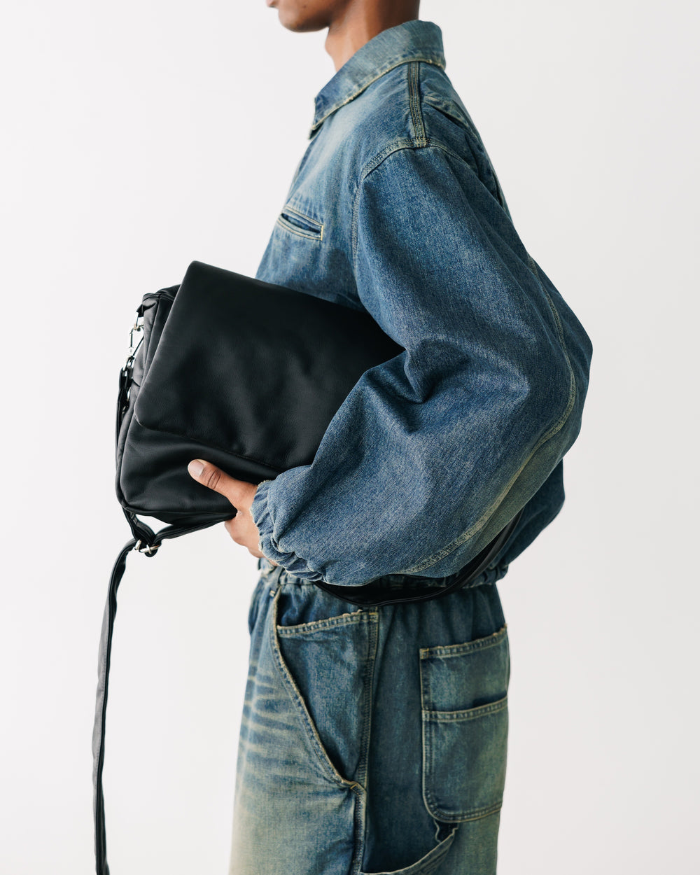 CLESSTE / Leather Padded Flap Holiday Bag
