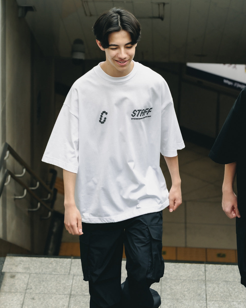 CLESSTE / Staff T-Shirt With Drawstrings (White)