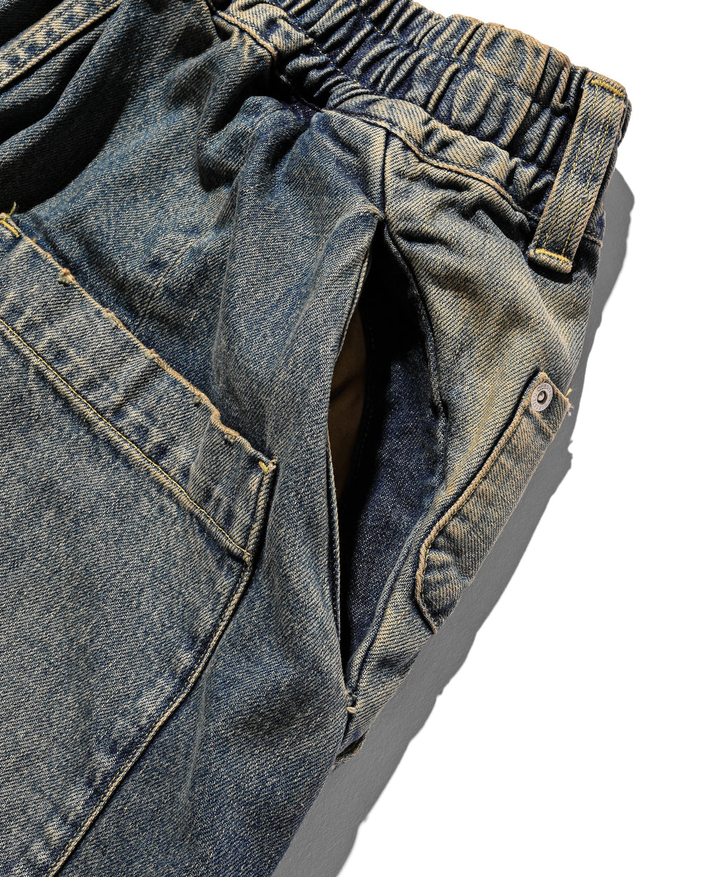 CLESSTE / Vintage Dyed Selvedge Denim Massive Twisted Pants (Vintage Indigo)