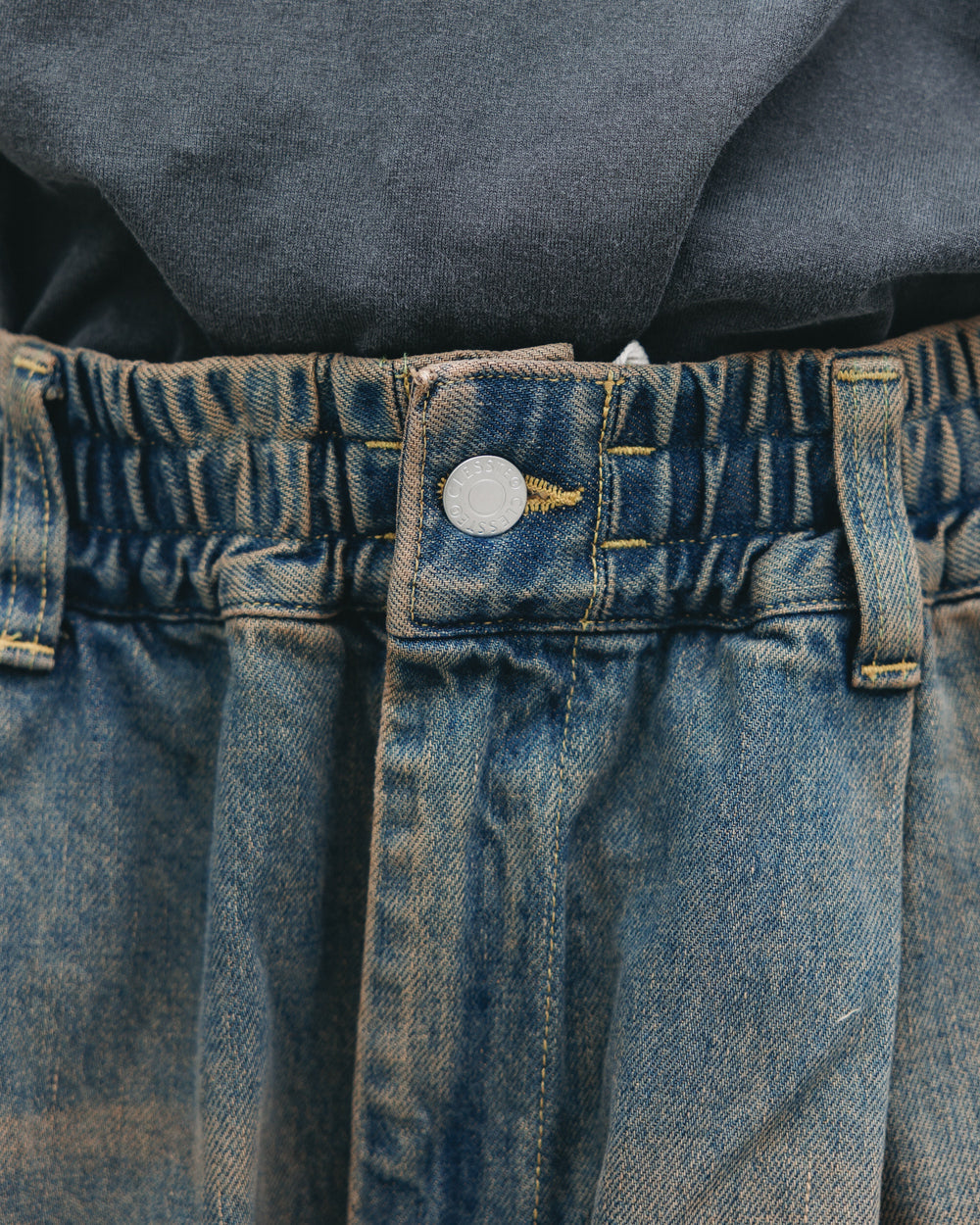 CLESSTE / Vintage Dyed Selvedge Denim Massive Twisted Pants (Vintage Brown)