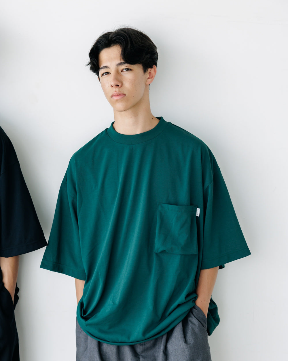 CLESSTE / 3D Pocket Massive T-Shirt With Drawstrings (Green)