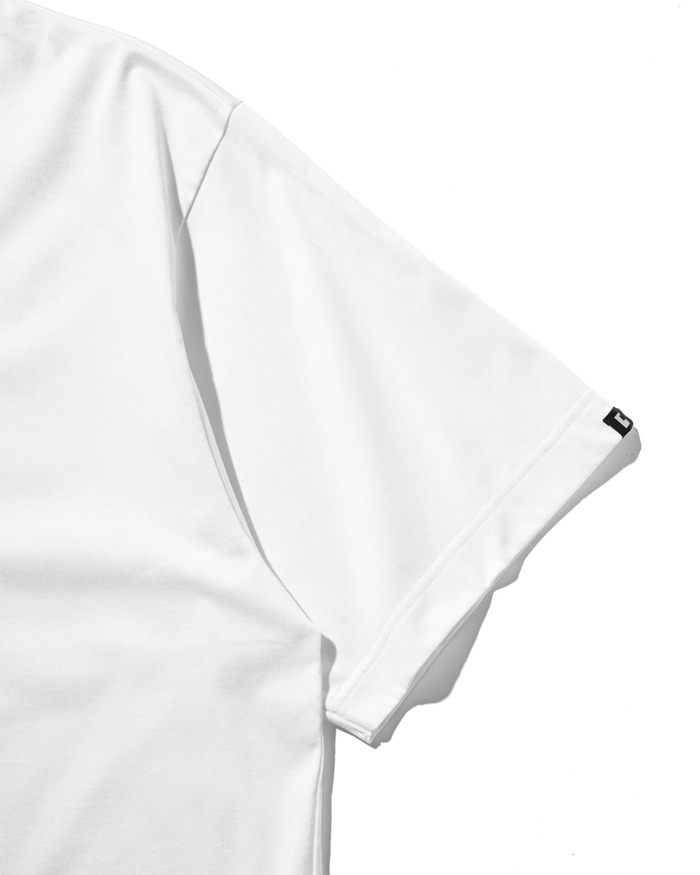 CLESSTE / College Logo Print Massive T-Shirt With Drawstrings (White)