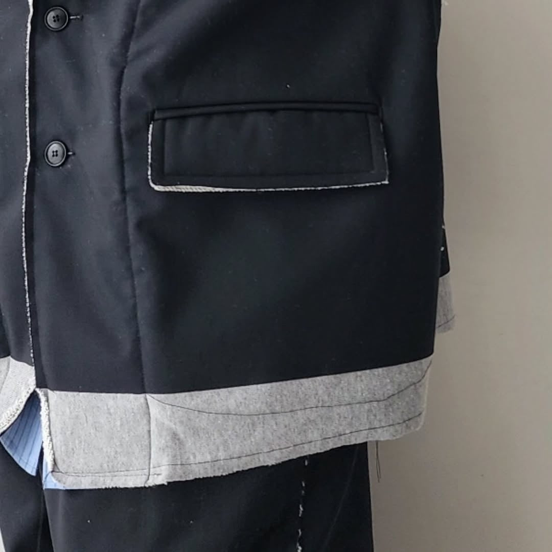 DISCOVERED / Suits Sweat Jacket (Black x Black)