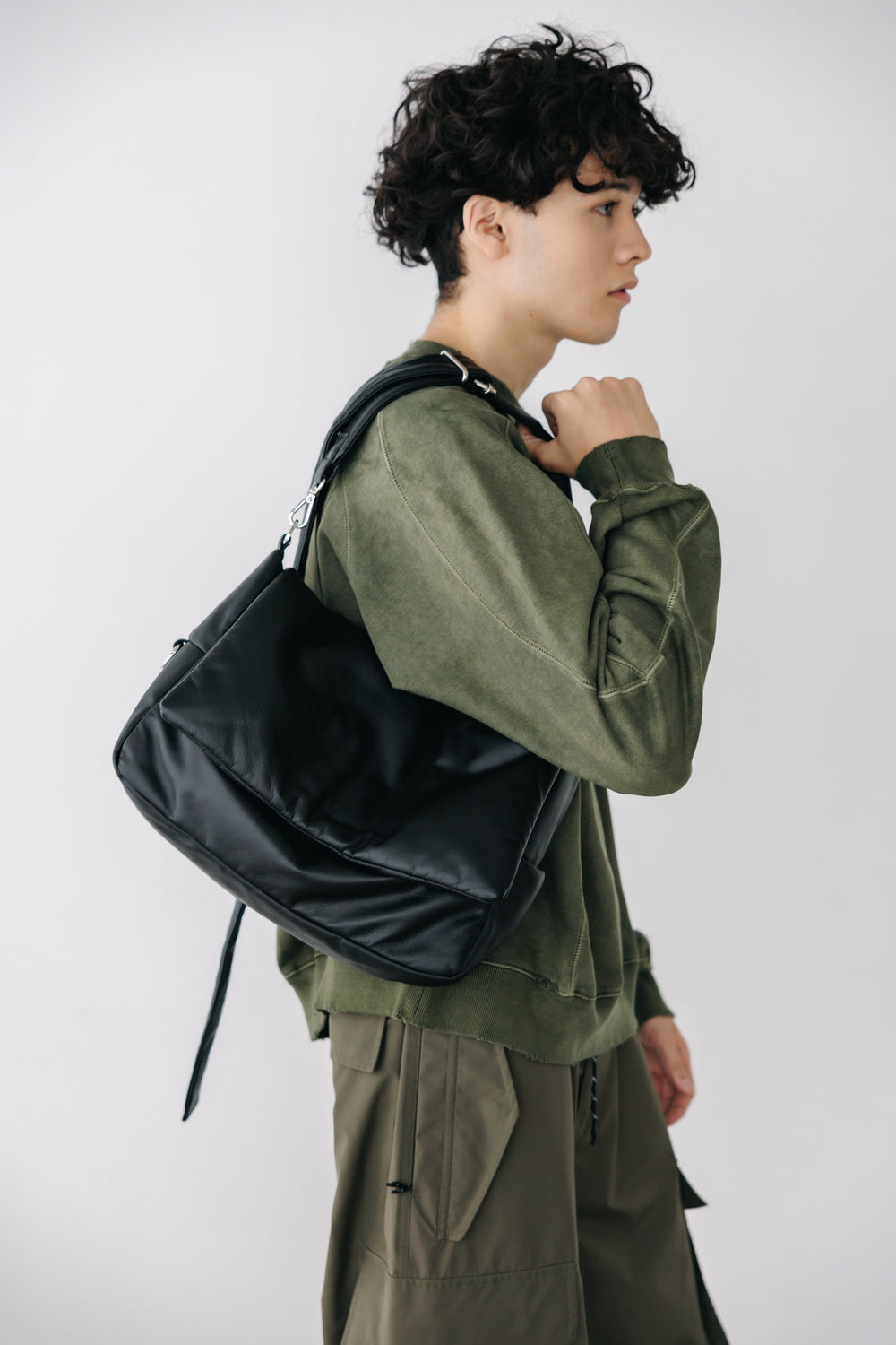 CLESSTE / Leather Padded Flap Holiday Bag