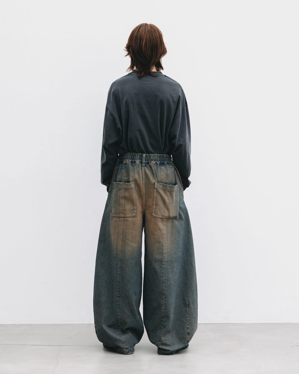 CLESSTE / Vintage Dyed Selvedge Denim Massive Twisted Pants (Vintage Brown)