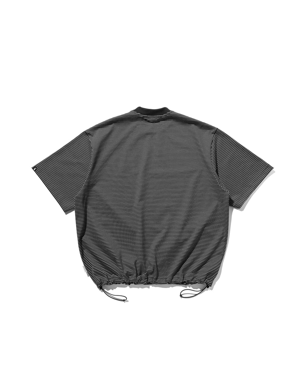 CLESSTE / 'C' Striped Massive T-Shirt With Drawstrings (Black x White)