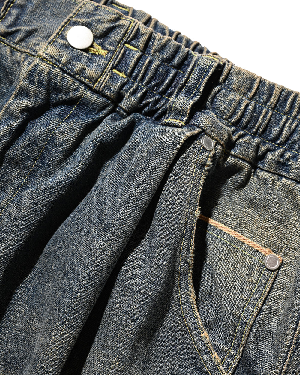 CLESSTE / Vintage Dyed Selvedge Denim Wide Pants (Vintage Brown)