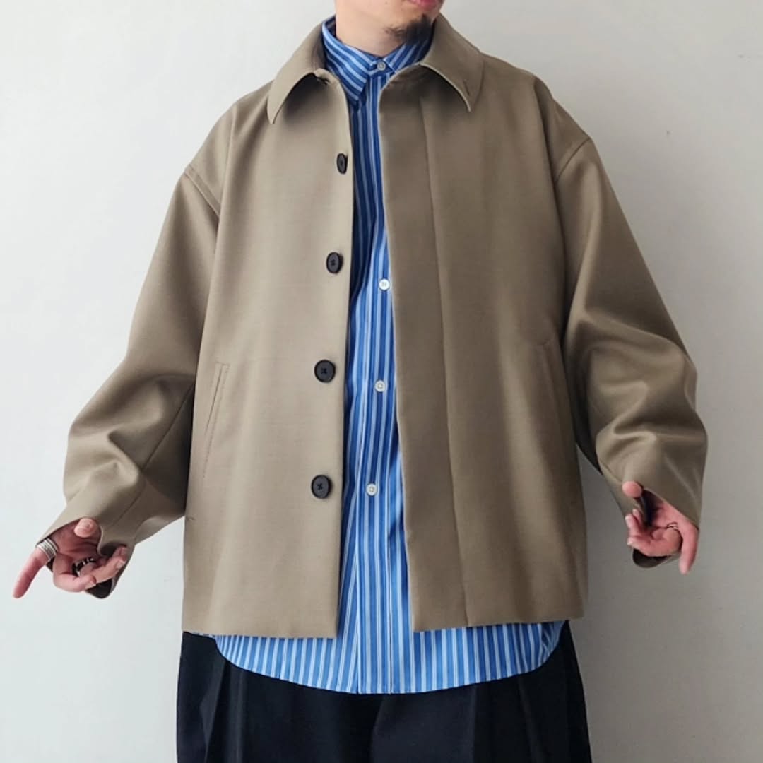 BLANC YM / Wool Oversize Short Coat