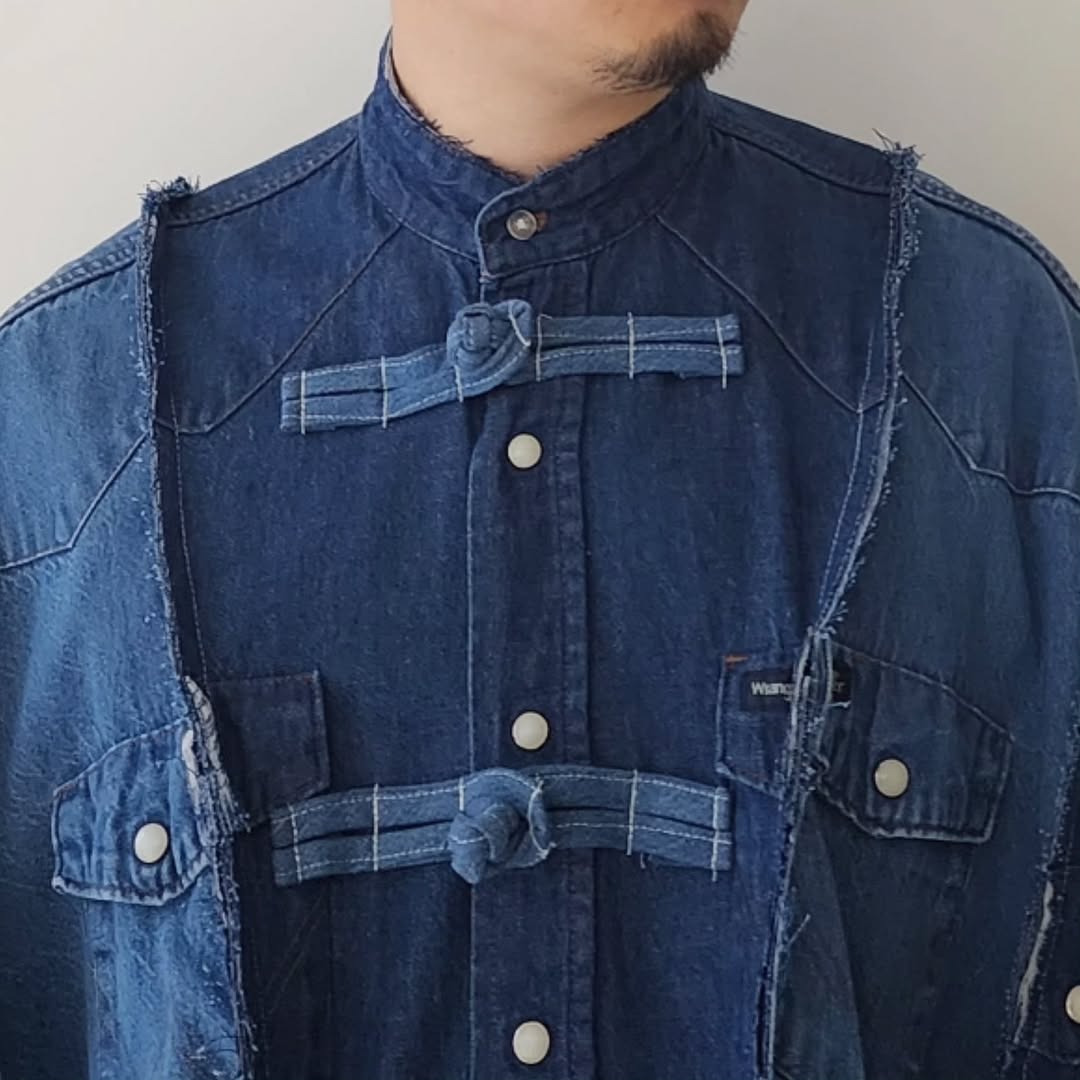 DISCOVERED / Docking Denim China Shirt (A) (Indigo)