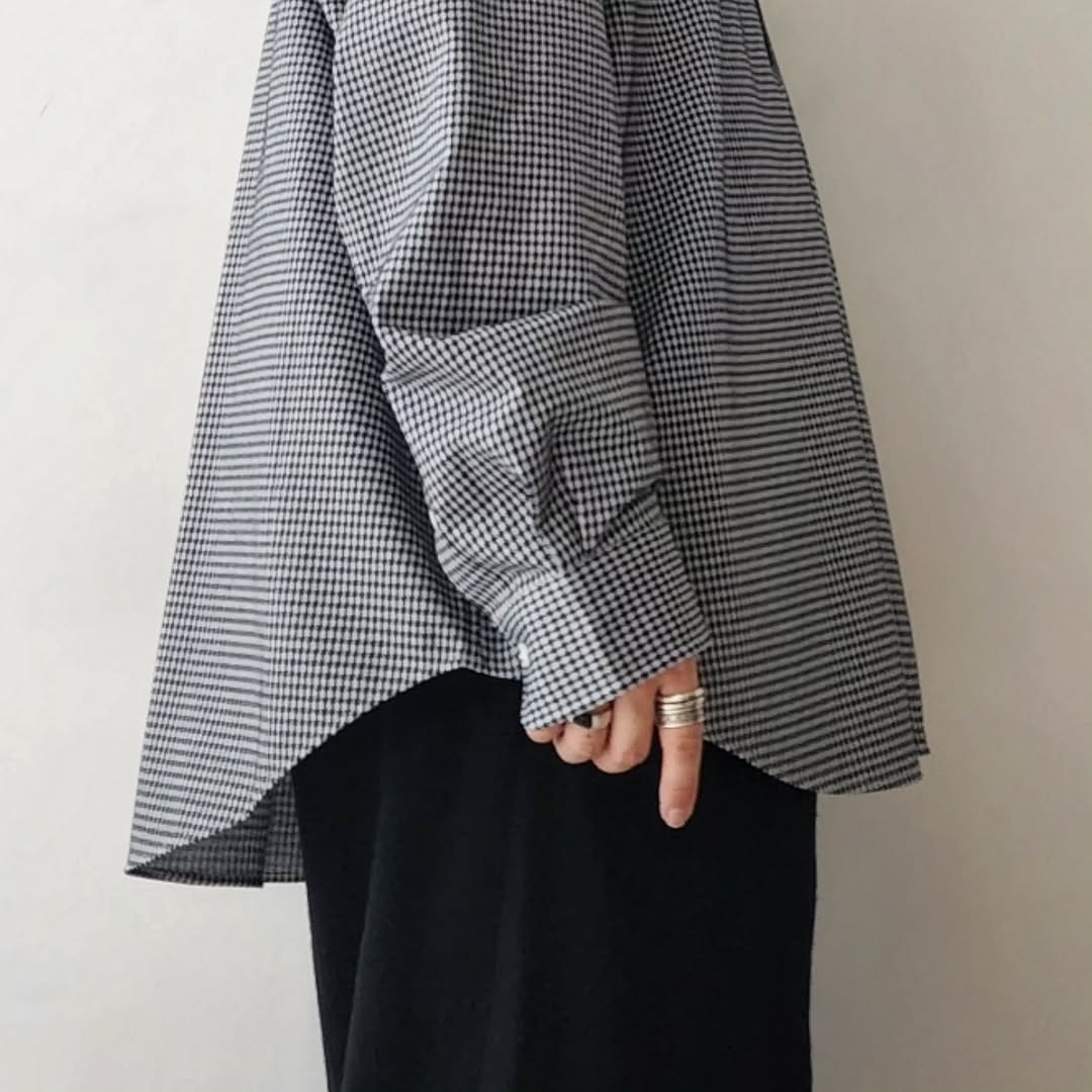 KANEMASA PHIL / 36G Atmosphere Check Shirt (Gingham White)