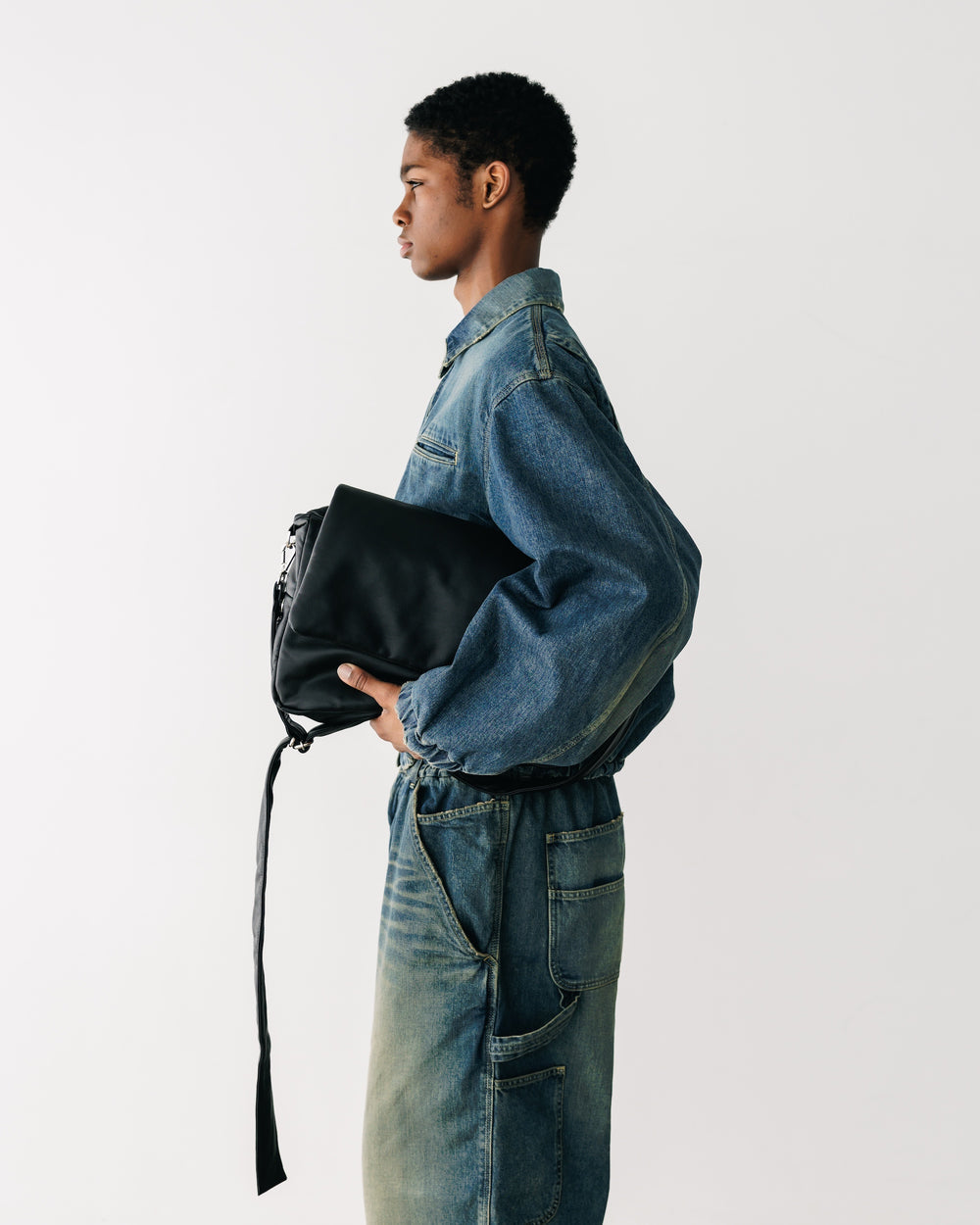 CLESSTE / Leather Padded Flap Holiday Bag