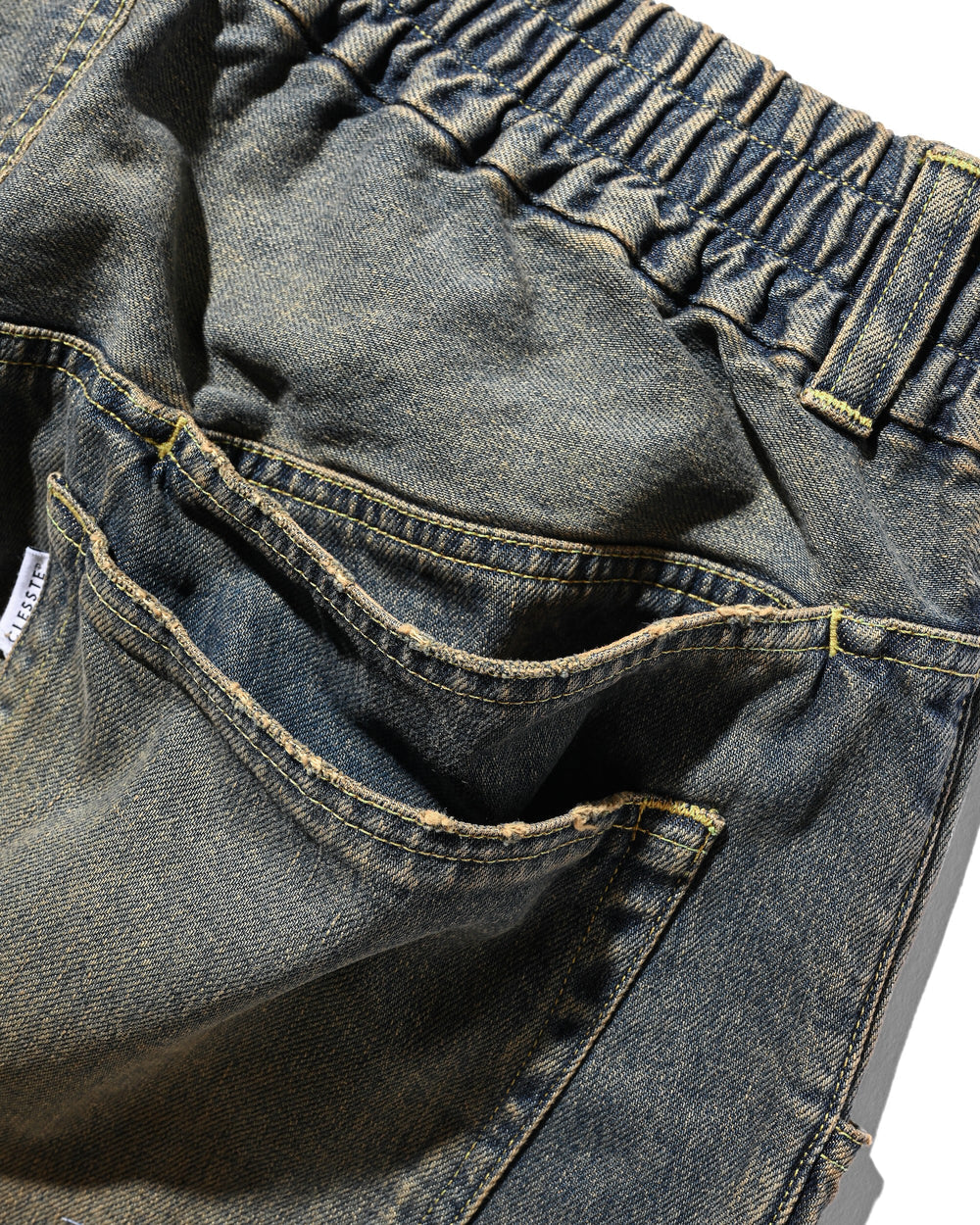 CLESSTE / Vintage Dyed Selvedge Denim Wide Pants (Vintage Brown)