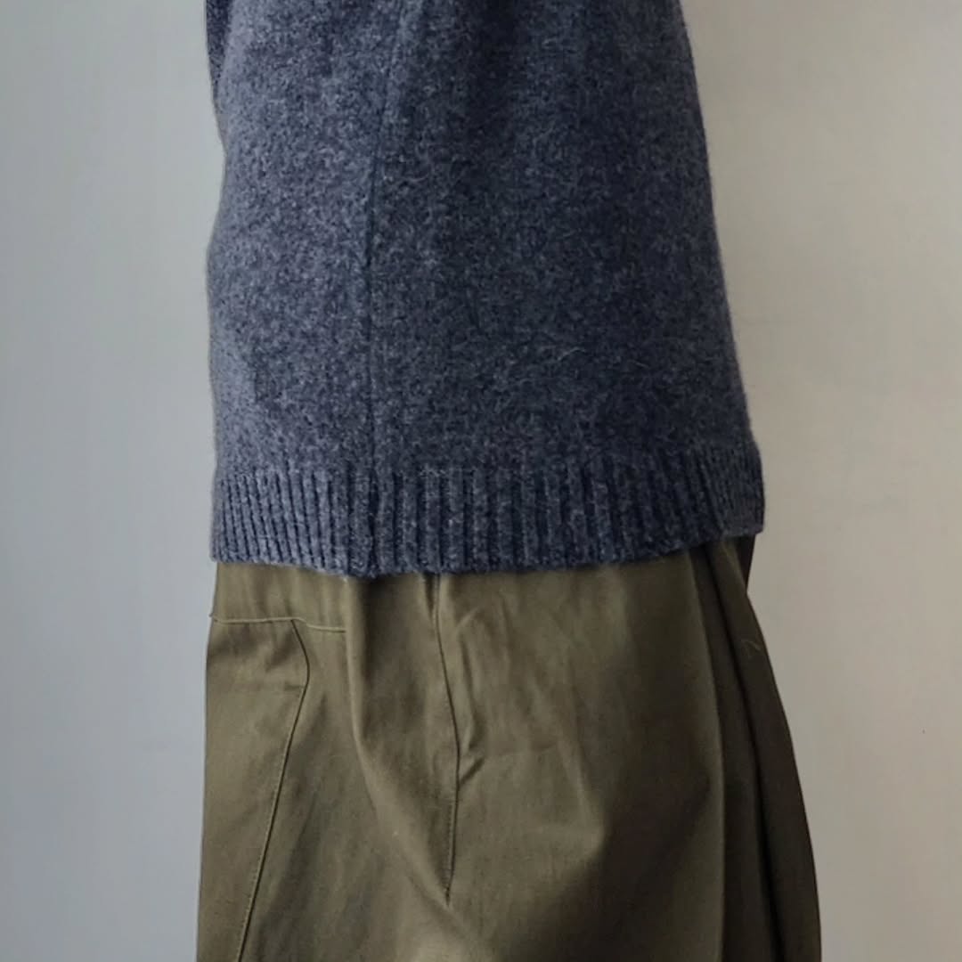 BLANC YM / Alpaca Polo Collar Knit Shirt
